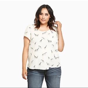 Torrid Sheer Giraffe Shirt